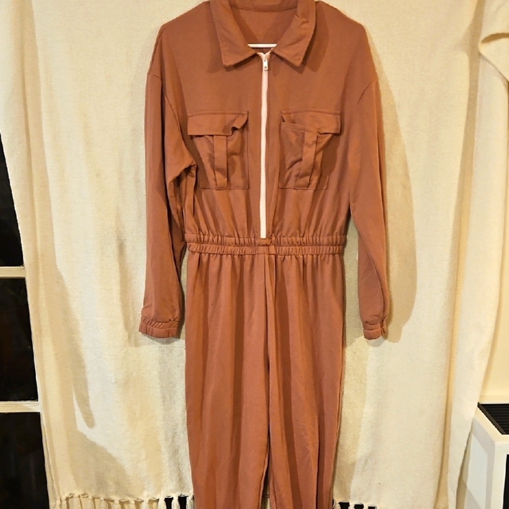 Pink Utility Jumpsuit